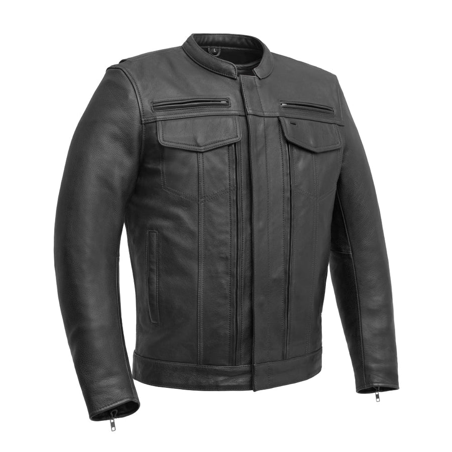 Men's Biker Jacket Handmade Genuine Cowhide Leather Jacket